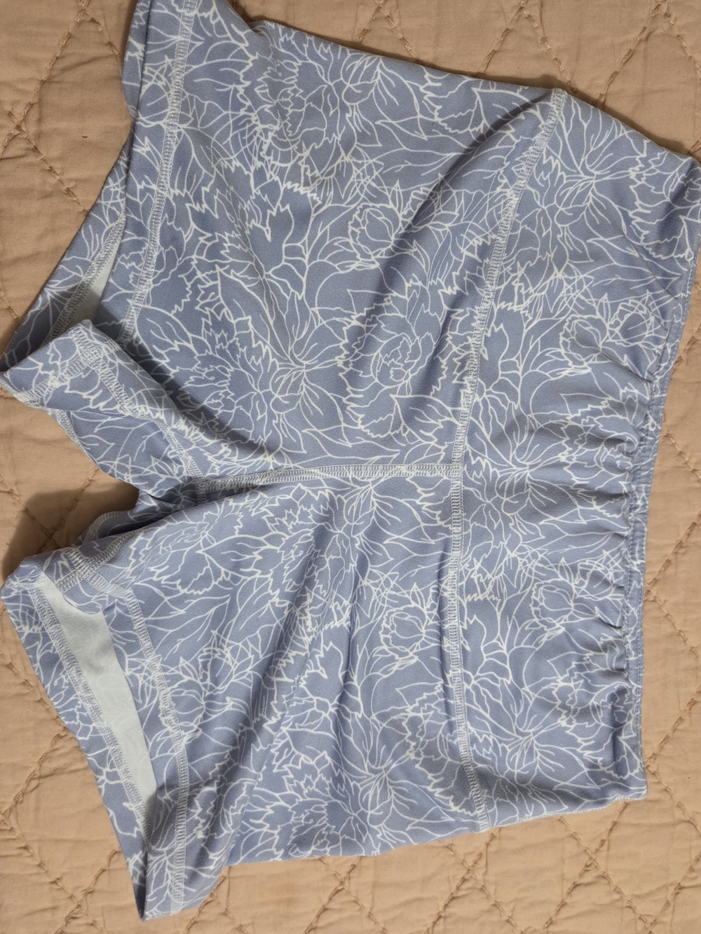 Fleo Light Blue Floral Athletic Shorts